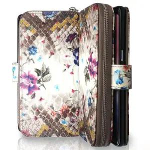 아트박스 키스맥 천연가죽 더블지갑형 폴렌다이어리 갤럭시S25엣지)