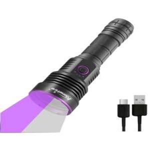 ALONEFIRE SV43 36W 충전식 손전등 C 자외선 U 블랙 라이트 365nm UV