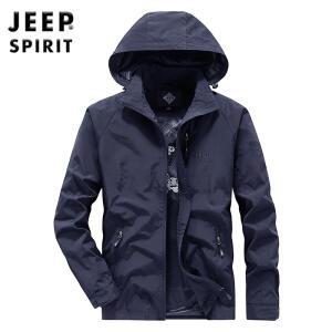 JEEP SPIRIT 봄 여름 가을 바람막이점퍼 빅사이즈 등산모자 남자 재킷