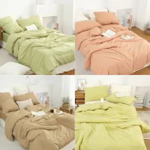 사계절 부드러운 호텔 이불커버 침구 먼지없는 순면 광목 싱글 더블 퀸 S D Q