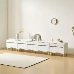 [우아미가구]제라 템바보드 거실장 풀세트 2700