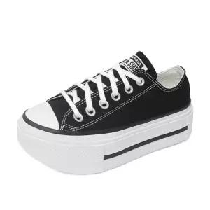 컨버스 척테일러 올스타 리프트 더블 스택 로우 여성 플랫폼 키높이 운동화 신발 블랙 A15490C