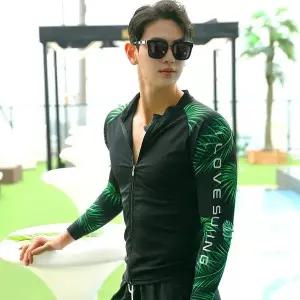 (M-5XL)남성 카렌 집업 래쉬가드 상의 레쉬가드 비치웨어 빅사이즈 긴팔 수영복 워터파크