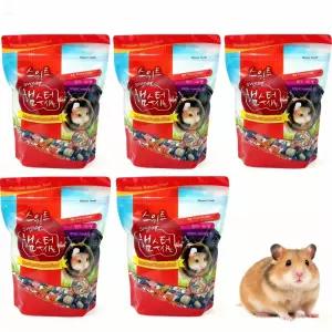 스위트 프리미엄 햄스터 사료 700g 5개 저빌 다람쥐 먹이