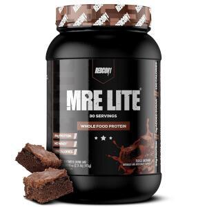 REDCON1 MRE Lite Whole Food Protein Powder, Fudge Brownie - Low Carb & Whey Free Meal Replacement with Animal Blends Easy to Digest Supplement Made MCT Oils (30 Servings)