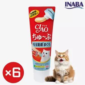 이나바 챠오츄르 튜브 츄브 헤어볼케어 참치(80g)x6개 (CS-154)