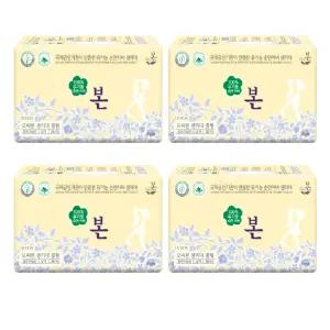 유기농본 100% 유기농 순면패드 착한 생리대 중형 26매 x 4팩