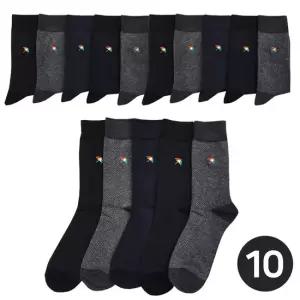 남자 신사 정장 봄 가을 겨울 비지니스 장목 양말 10족 아빠 선물 국내산