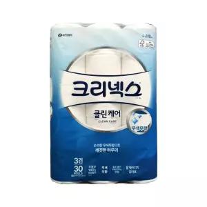 크리넥스 클린케어 천연펄프 3겹 30m 30롤 1팩