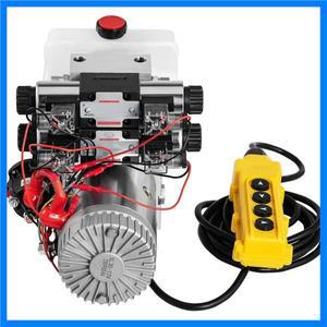 더블 솔레노이드 유압 파워 팩 12V DC 유압 펌프 4L 리저버 포함 덤프 트레일러 차량 리프팅 파워 유닛