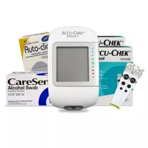 아큐첵 인스턴트S 혈당계 + 시험지100매 + 침100 + 솜100 자가혈당측정