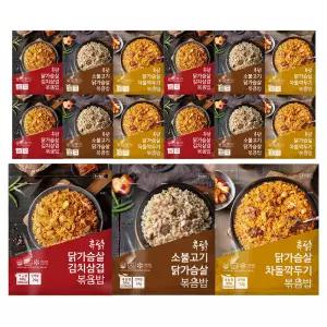 흑닭 닭가슴살 볶음밥 300g 김치삼겹/소불고기/차돌깍두기볶음밥 3종 15팩