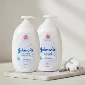 존슨즈 베이비 화이트로션 500ml x2개 프레스런스 프리 베이비로션