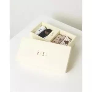 [롯데백화점]닥스 액세서리 YD 여성 화이트 자수장식 면혼방 덧신양말4종세트 DBSS2E241