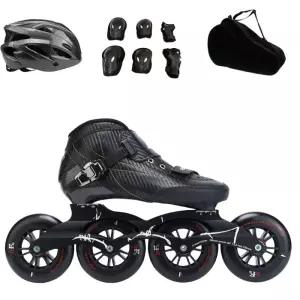 롤러 스케이팅 스피드 4바퀴 인라인 블레이드 레이싱 패키지 스케이트