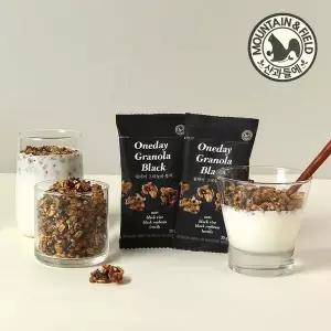 [산과들에] 검은콩담은 원데이그래놀라블랙 100봉 (식사대용 귀리시리얼)..[35691942]