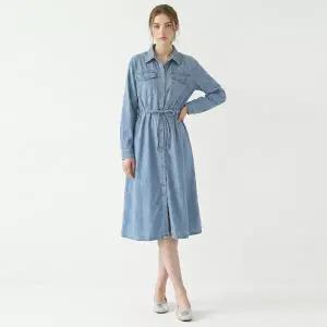 [롯데백화점]포커스 투 포켓 스트링 데님 원피스 PBINF6S1OP3091