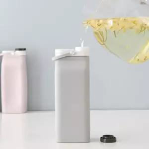 실리콘 경량 텀블러 보틀 접이식 돌돌마는 스포츠물병 텀블러 우유 등산 캠핑 그레이 K826