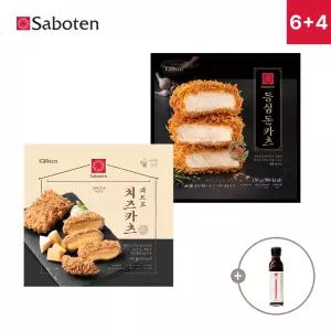 사보텐 일본 정통 수제 돈까스 등심 6팩+콰트로 치즈 4팩 + 돈까스 소스
