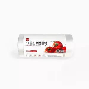 KT클린 위생롤팩 500매(미니)17x25 일회용비닐 크린롤백 위생팩 롤팩 비닐팩