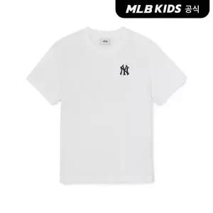 [MLB키즈](공식)26SS 베이직 스포티브 스몰로고 티셔츠 NY (White) 7ATSB1163-50WHS