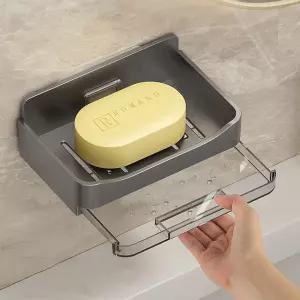 (신상꿀템)욕실 비누 받침대 거치대 물빠짐 비누홀더/욕실/세면대/무타공/케이스/비누대/받침/걸이/화장실