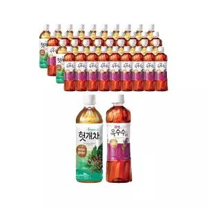 웅진 헛개차 500ml, 20개 + 자색 옥수수수염차 500ml, 20개