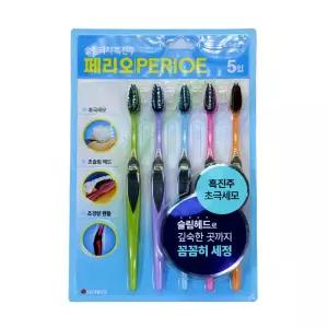 페리오케어 단품 칫솔 흑진주 슬림터치 초극세모 5입