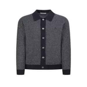 [국내백화점] 헤지스 [26SS] 네이비 멀티 면혼방 카라 가디건 (HZSW6E203N2B) 니트 가디건