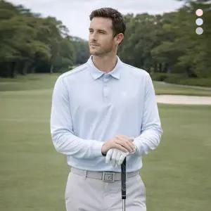 [데니스골프] 26SS신상 남성 라인포인트 긴팔카라티_NARSMTS002