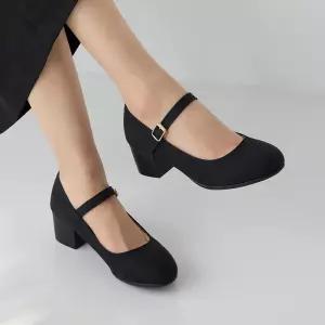 그리민 청키힐 메리제인 펌프스 4.5cm