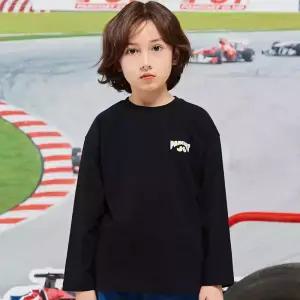 [팬콧키즈] 컬러레터링 오버핏 롱슬리브(BLACK)