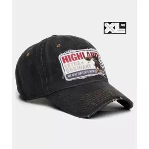 [5월 15일 배송] 플래토 PLATEAU 빅사이즈 워싱 볼캡 XL HIGH EA DENIM CAP BLACK