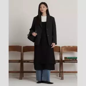 [정품] 빈폴 레이디스 폴리 세미 오버핏 자켓 재킷 - 블랙 BF6211C115 {균일가 딜}