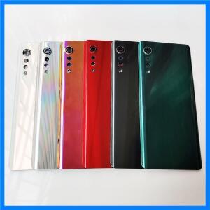 LG 벨벳 5G A+ 유리 후면 후면 하우징 커버 LM-G900, 후면 도어 교체용 하드 배터리 케이스 + 카메라 렌즈