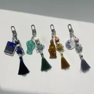 전통 노리개 태슬 달항아리 고려청자 키링 완제 DIY 만들기 4종 일월오봉도 반가사유상 한국 외국인 선물