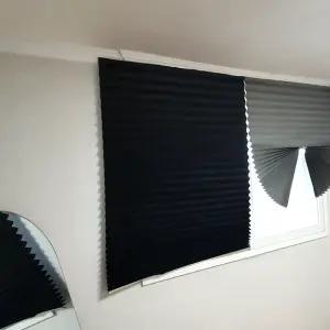 침실 창문 햇빛가림막 부직포 암막 블라인드 블랙