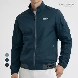 김영주스포츠 남성 경량 바람막이 점퍼 골프 등산 러닝 데일리 스판 집업 KRMJ66205