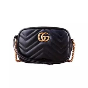 [명품]  GG 마몽 마틀라세 미니 여성 크로스백 블랙 448065 DTD1T 100..