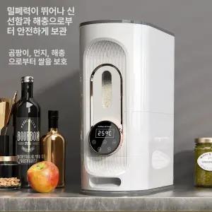 진공 쌀냉장고 전기 방습 밥통 플러그인 자동계량 플래티넘 쌀통 보관통 원터치 잡곡통