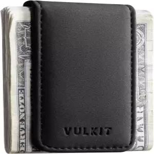 벌킷 마그네틱 머니 클립 가죽 홀더 미니멀리스트 디자인으로 최대 15캐시까지 보관 가능