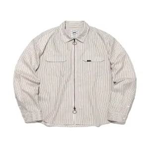 LEE 스트라이프 집업 셔츠 베이지 LE2601SH06 BE