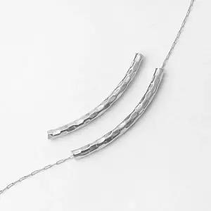 비즈아이 [8-064-22]써지컬스틸 펜던트 컷팅파이프곡선바 통과형 3x40mm ,1개