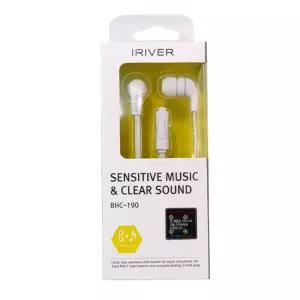 아이리버 커널형 이어폰 (BHC-190) (흰색) 음향 음악 핸드 스마트 휴대 학생 외출 다용도