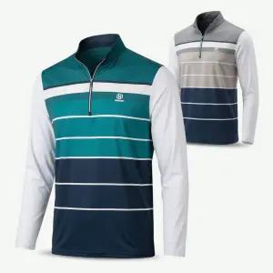 남성 아이스 스판 반집업 골프 티셔츠 THA10 봄 여름