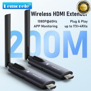 Lemorele 무선 HDMI 송신기 및 리시버 미팅 블루투스 노트북 TV 프로젝터 모니터용 오디오 5G 200M