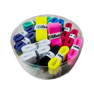 30개/세트 윌슨 라켓 그립, 끈적한 배드민턴 테니스 손잡이 고무 슬리브, 미끄럼 방지,
