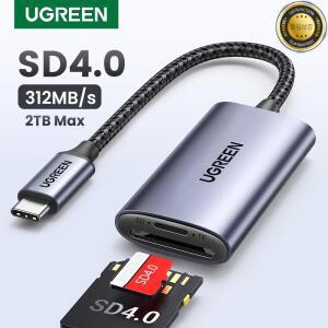UGREEN 카드 리더 SD4.0 312MBs USB-C to SD 마이크로SD TF USB3.0 메모리 어댑터 (맥북 노트북 PC 아이폰1