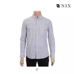 닉스 남성 코튼평직 스트라이프 기본카라 셔츠_FNNECSL108P 204211
