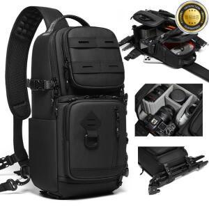 DSLR 카메라 백팩 전술용 컴팩트 슬링 가방 크로스바디 원숄더 전문가용 니콘 캐논 소니용